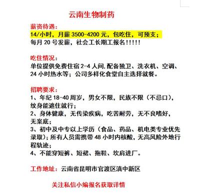 昆明最新招聘包吃住全攻略，一站式求职指南